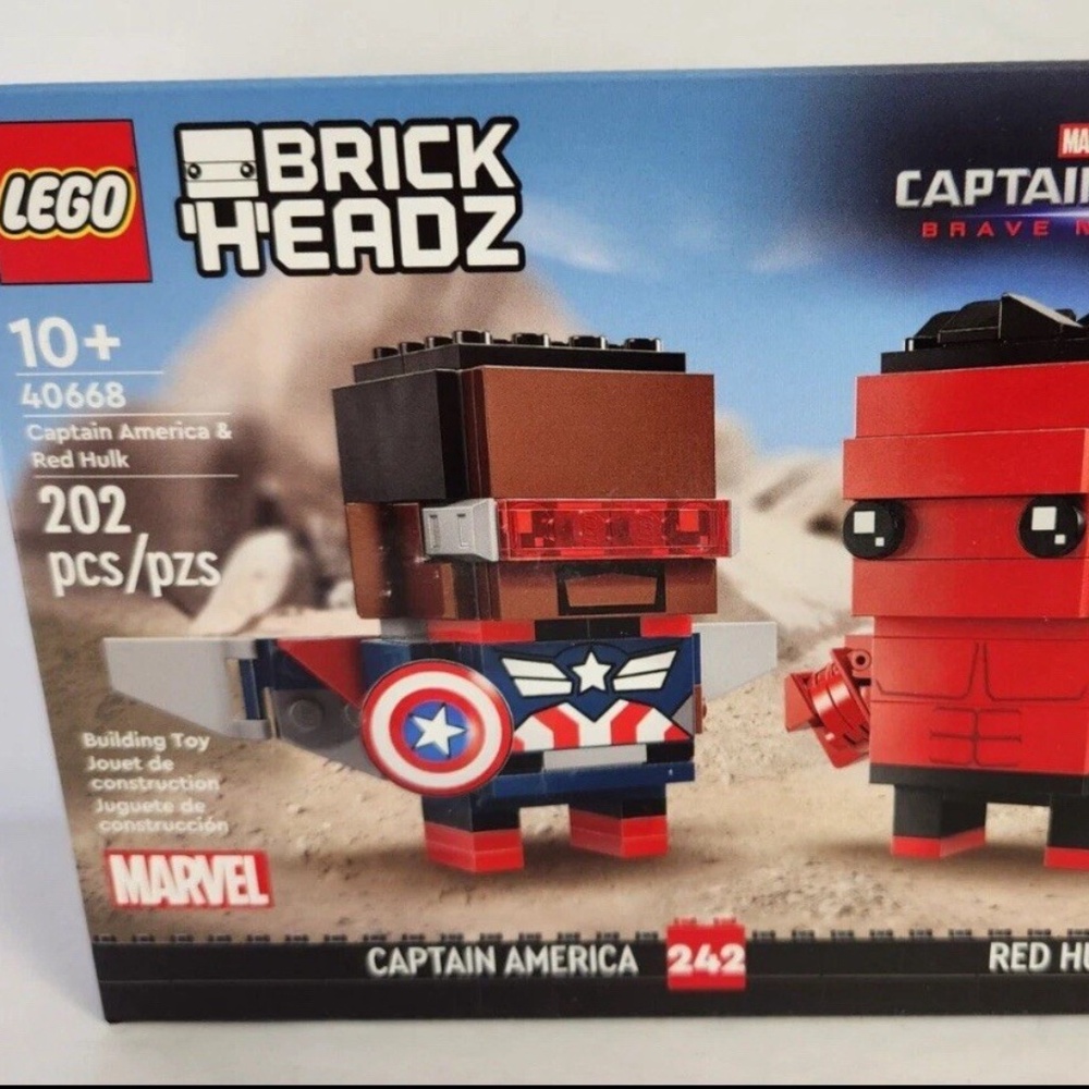 Lego BRICK'H'EADZ 40668 "Captain America & Red Hulk" UNOPENED